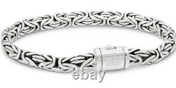 DEVATA Bali Sterling Silver Borobudur 6mm Chain Bracelet BYK5246 M/7.5