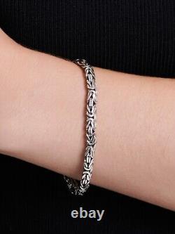 DEVATA Bali Sterling Silver Borobudur 6mm Chain Bracelet BYK5246 M/7.5