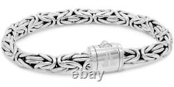 DEVATA Bali Sterling Silver Borobudur 7mm Chain Bracelet BYK5257 S/7.0
