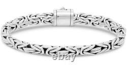 DEVATA Bali Sterling Silver Borobudur 7mm Chain Bracelet BYK5257 S/7.0