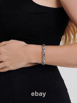 DEVATA Bali Sterling Silver Borobudur 7mm Chain Bracelet BYK5257 S/7.0