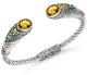 Devata Bali Sterling Silver Bracelet 18k Gold Citrine Topaz Dhk3585ct Medium