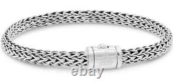 DEVATA Bali Sterling Silver Dragon Bone 6mm Chain Bracelet DBK5246 L/8.0