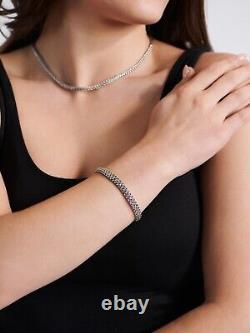 DEVATA Bali Sterling Silver Dragon Bone 7mm Chain Bracelet DBK5257 M/7.5
