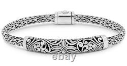 DEVATA Bali Sterling Silver Dragon Bone Chain Bracelet DBK6715SS M/7.5