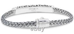 DEVATA Bali Sterling Silver Dragon Bone Chain Bracelet DBK6715SS M/7.5