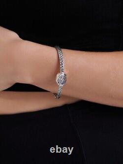 DEVATA Bali Sterling Silver Hammer Dragon Bone Chain Bracelet HMK8226 M/7.5