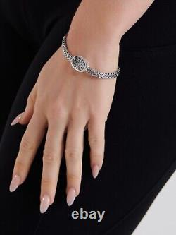DEVATA Bali Sterling Silver Hammer Dragon Bone Chain Bracelet HMK8226 M/7.5