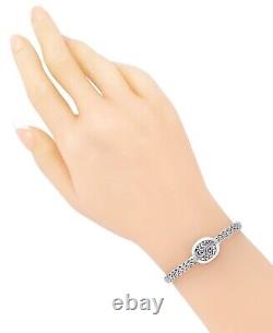 DEVATA Bali Sterling Silver Hammer Dragon Bone Chain Bracelet HMK8226 M/7.5