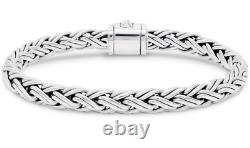 DEVATA Bali Sterling Silver Paddy 7mm Chain Bracelet WHK5257 S/7.0