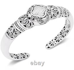 DEVATA Dome Filigree Sterling Silver Cuff Bracelet DHK3285SS MEDIUM