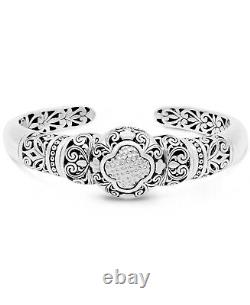 DEVATA Dome Filigree Sterling Silver Cuff Bracelet DHK3285SS MEDIUM