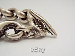 David Heston Designs Sterling Silver Heavy Link Toggle Clasp Men's Bracelet, 9
