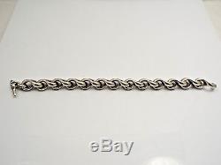David Heston Designs Sterling Silver Heavy Link Toggle Clasp Men's Bracelet, 9
