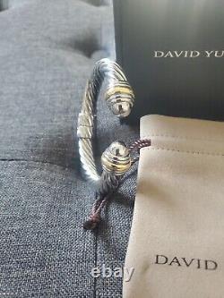 David Yurman 10mm Bracelet 925 sterling silver 14k Size Medium