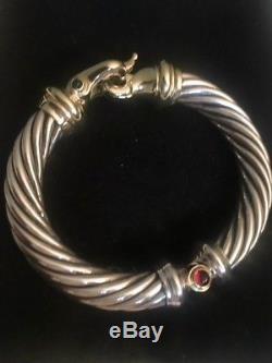 David Yurman 10mm buckle bracelet in Sterling silver and 14k gold