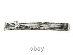 David Yurman 2.7mm 8 Row Box Chain Bracelet Sterling Silver 7 inch NWT