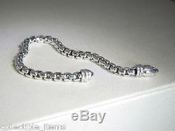 David Yurman 5.2mm Box Chain Sterling Silver 8.5 Inch Bracelet