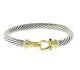 David Yurman 7mm Cable Buckle Bracelet With 14k Gold 925 Sterling Silver