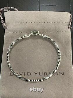 David Yurman 925 Petite Wheaton Prasiolite & Diamonds Bracelet Medium Size