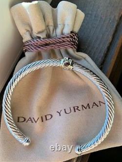 David Yurman 925 Renaissance Bracelet Pink Tourmaline, Rhodalite Garnet 14k Gold