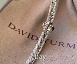 David Yurman 925 Renaissance Bracelet Pink Tourmaline, Rhodalite Garnet 14k Gold