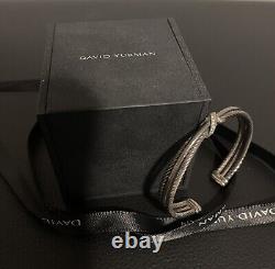 David Yurman Authentic Crossover X BraceletSterling Silver w Pavé Diamonds