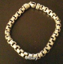 David Yurman Authentic Mens Sterling Silver (925) Box Chain Bracelet