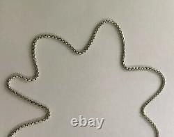 David Yurman Baby Box Chain Necklace With Silver Logo 20Long 1.7mm