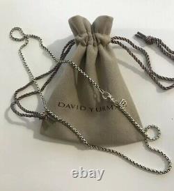 David Yurman Box Chain Necklace With Silver Logo 24Long 2.7mm