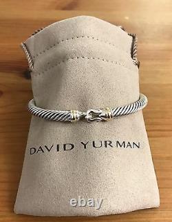David Yurman Cable Buckle 5mm 925 Silver With 18k LARGE SIZE
