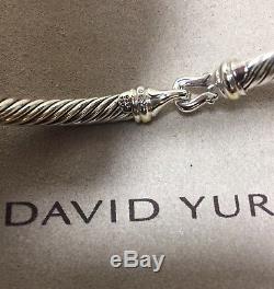 David Yurman Cable Buckle Bracelet With Gold 5mm 925 Sterling Silver 18k