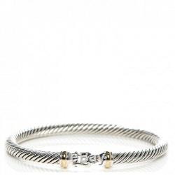 David Yurman Cable Buckle Bracelet With Gold 5mm 925 Sterling silver