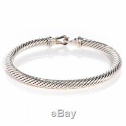 David Yurman Cable Buckle Bracelet With Gold 5mm 925 Sterling silver