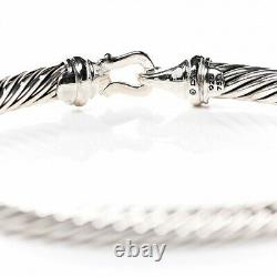 David Yurman Cable Buckle Bracelet With Gold 5mm 925 Sterling silver M