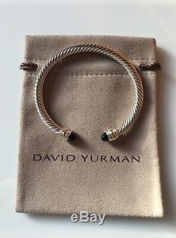 David Yurman Cable Classic Bracelet with Black Onyx and 14K Gold 5mm