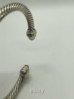 David Yurman Cable Classic Bracelet with Pink Morganite and 14K Gold 5mm