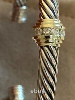 David Yurman Cable Classic Single Station Bracelet Diamonds & 14k Gold