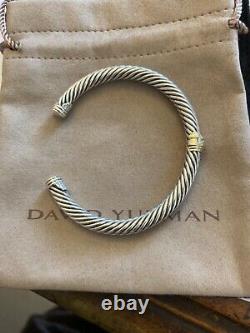 David Yurman Cable Classic Single Station Bracelet Diamonds & 14k Gold