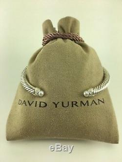 David Yurman Cable Classics Bracelet with Pearls and Diamonds 5mm