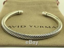 David Yurman Cable Classics Bracelet with Pearls and Diamonds 5mm
