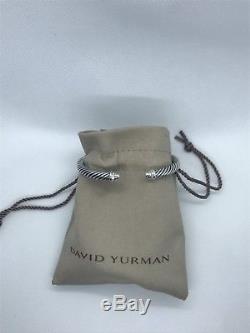 David Yurman Cable Classics Sterling Silver Bracelet with Diamonds 5mm Size S
