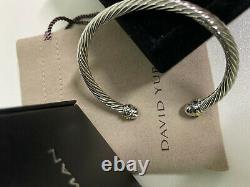 David Yurman Cable Cuff Bracelet 750 18K gold Classic 925 Sterling Silver
