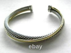 David Yurman Crossover Cuff Bracelet 18k Yellow Gold Sterling Silver