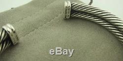 David Yurman Double Cable X 14k Gold Sterling Silver 10mm Cuff Bracelet