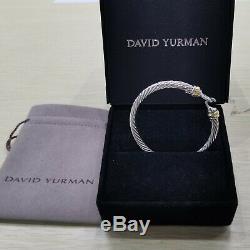 David Yurman Hinge Cable Buckle Bracelet 750 18K gold Classic Sterling Silver