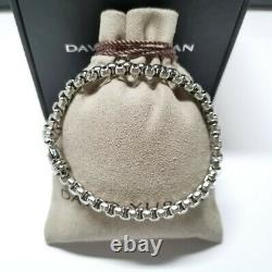 David Yurman Large Box Chain Bracelet 5mm Sterling silver Length 8