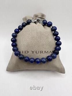 David Yurman Men's Spiritual Bead Bracelet with Lapis Lazuli 8.5 in
