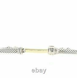 David Yurman Metro Cable Bracelet Sterling Silver and 14K Yellow Gold 4mm