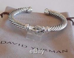 David Yurman New Sterling Silver Diamond Buckle 7mm Cuff Bracelet $1,650